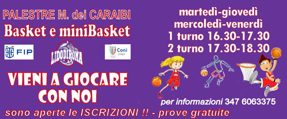 Corsi di minibasket per elementari e media